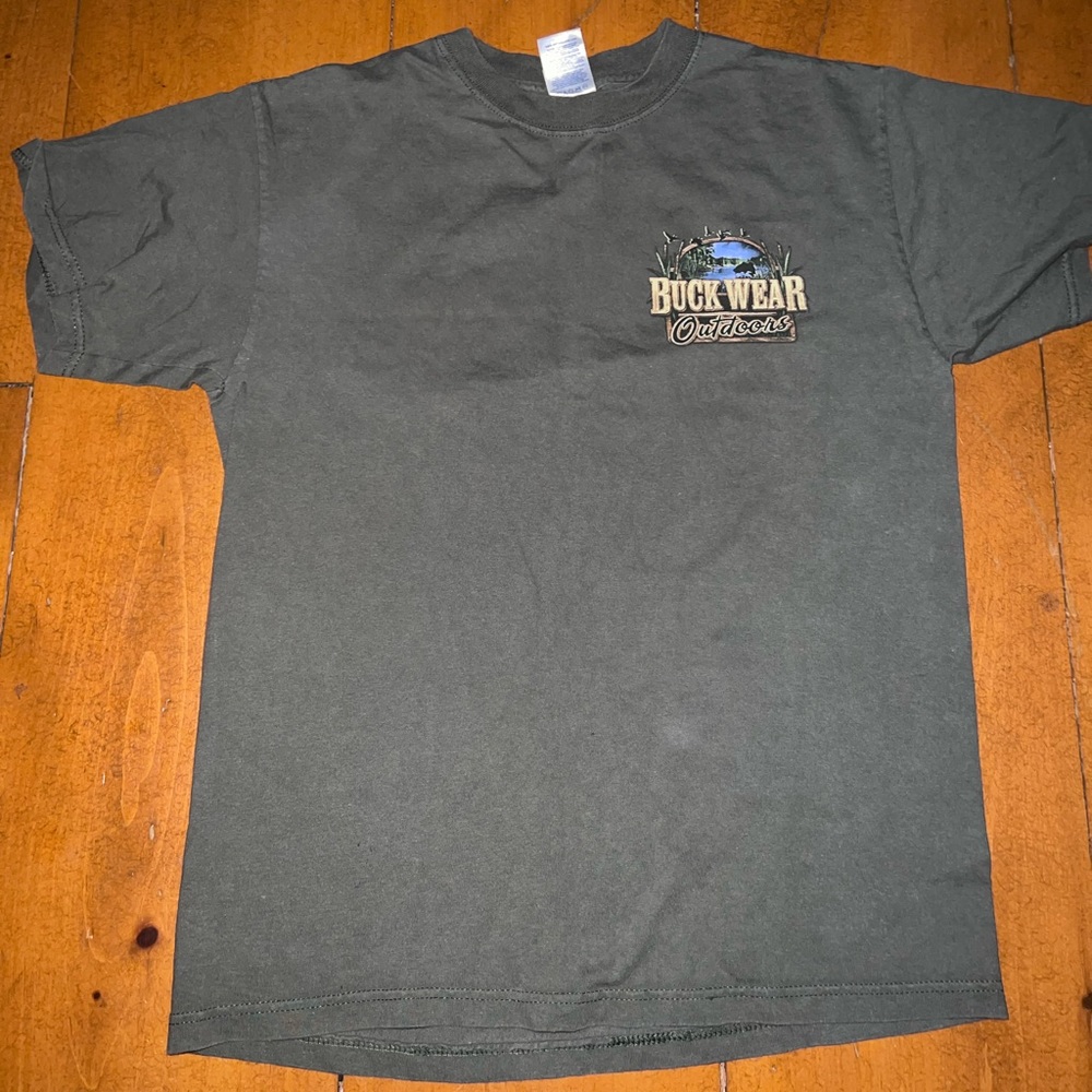 Fishing Short Sleeve Green Tee